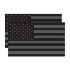 Black American Flag Stickers 3×5 – 2 Pack Tactical USA Vinyl 2 Pack,