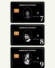 CUSTOMIZED AMERICAN EXPRESS Credit Card Sticker Metal