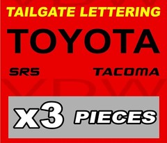 TOYOTA TACOMA SR5 TRUCK TAILGATE LOGOS DECAL 89-99 Tacoma pickup