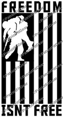 Freedom isnt free,Flag,Veterans,Military,Support Our Troops,Sticker,Vinyl Decals