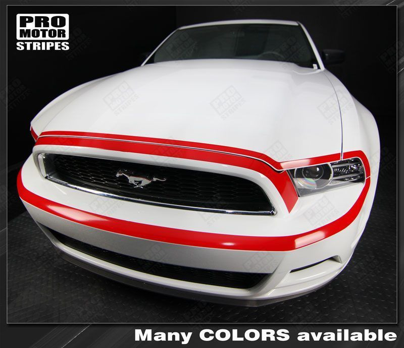 Ford Mustang 2013-2014 Front Fascia Retro Style Highlight Stripe (Choose Color)