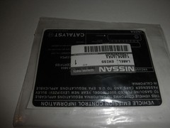 2007 NISSAN ALTIMA 2.5L OEM NEW EMISSION LABEL 14805JA05A