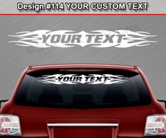 Design #114 Personalized Decal Sticker Vinyl Graphic Windshield Window Car Truck