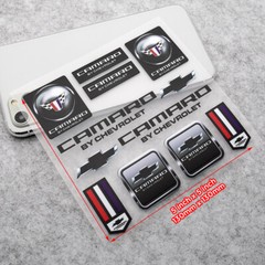 Chevy Camaro Nameplate Sport Car Logo Sticker Vinyl 3D Decal Stripes Decor Set