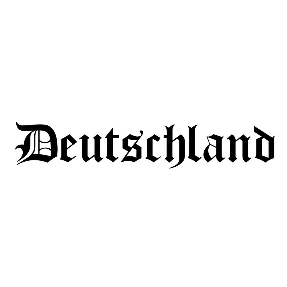 2x Deutschland Vinyl Decal Sticker Car White 4 inch tall