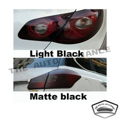 12″x78″Gloss Light Black Smoke Tint Film Lens Vinyl Wrap For Headlight+taillight