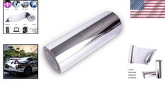 Durable Chrome Mirror Car Vinyl Wrap 12″x60″ – Easy Application with Air Release