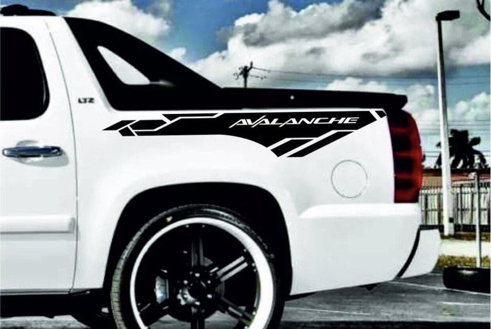 CHEVROLET AVALANCHE – 2pcs Side Stripe body Decals graphics vinyl sticker logo