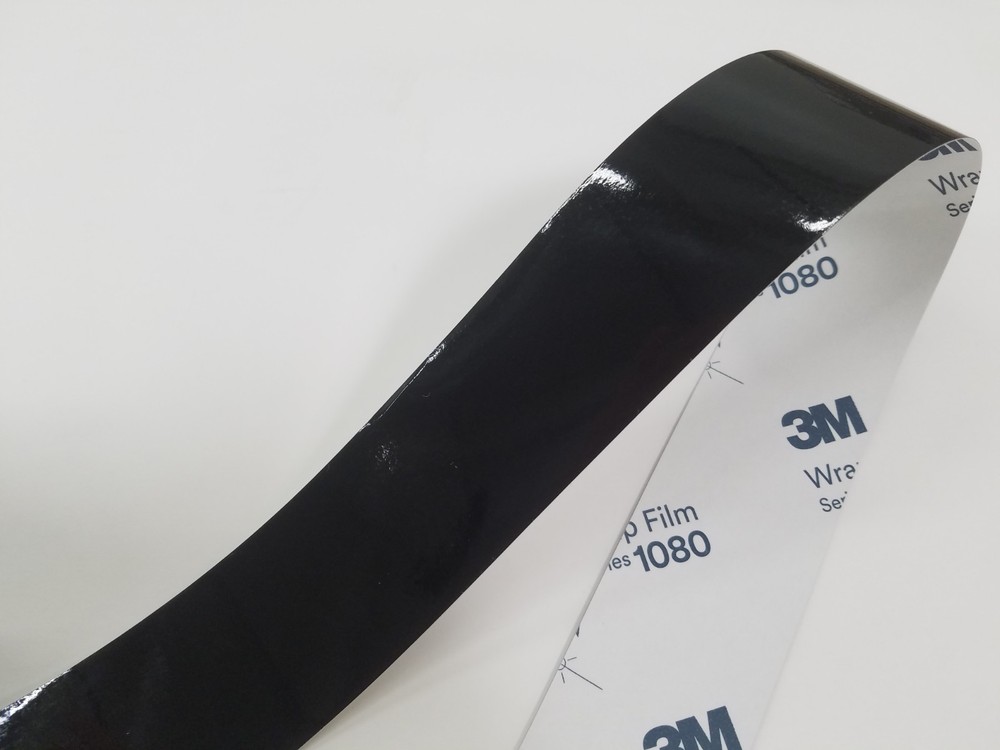 2″ Wide x 75FT 3M 2080 Gloss Black Stripe Trim Adhesive Chrome Delete Roll