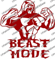Beast Mode,Ape,Exercise,Wellness,Goals,Fitness,#BeastMode,Motivation,Vinyl Decal
