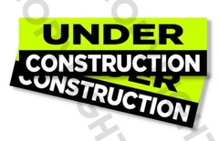 Funny Bumper Stickers – UNDER CONTRUCTION – SET OF 2- 8″ wide #842