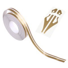 Double Line Tape Decal Gold PVC Practical Stickers Stripe Tape High Quality