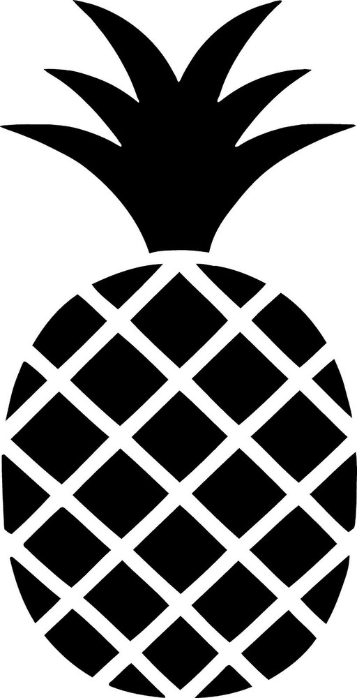 Pair Pineapple Vinyl Decal – Love Symbol Beach Car Window Holographic Option