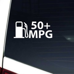 50+ Mpg 6″ Vinyl Decal Sticker Fits Funny Car Sticker Gas Mileage Car Truck Jdm