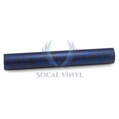 ESSMO PET Marble Forged Matte Carbon Fiber Royal Blue Car Vehicle Vinyl Wrap