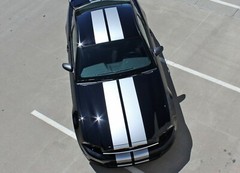 FOR Ford MUSTANG 10″ Plain Twin Rally Racing Stripes Decal Vinyl Graphic 36 FEET