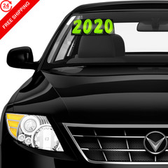 EZ Line Vinyl Decals for Cars Chartreuse Large Number 7.5 Inches,