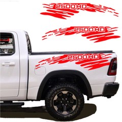 Splash Side Stripe Car Decals graphics vinyl stickers for Silverado 2500 HD 2pcs