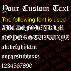 PERSONALIZED/CUSTOMIZED/FREE TEXT/YOUR NAME Vinyl Decal Old English Gothic BS027