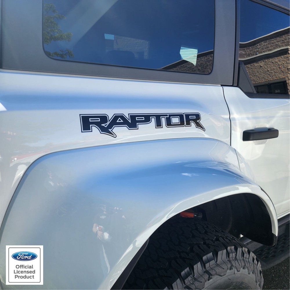 2022-2024 Ford Bronco Raptor Rear Side Raptor- Comes In Pair Vinyl Decal