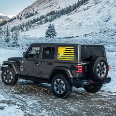 Rear Side Window American Flag Decals For Jeep Wrangler JL JLU 2018-up 4-Door