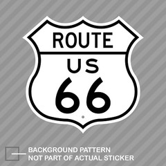 Route US 66 Sign Sticker us 66 numbered highway system road historic shield