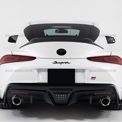 For Toyota 20-24 Supra Smoke Tint Overlay Front and Rear Emblem Decal Vinyl GR