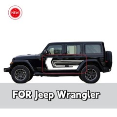 For Jeep Wrangler Car Sides Door Decals Graphics Vinyl Racing Stripe Car Sticker