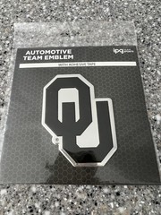RARE! OU Oklahoma University Thin METAL Stick-On Decal Emblem & FAST FREE SHIP!