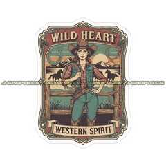 Cowgirl Vinyl Decal Sticker Rodeo Country Horse M