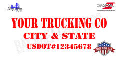 CUSTOM USDOT NUMBER TRUCK DOOR DECALS SET 2 CITY STATE VINYL 651