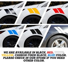 4x Sport Racing Blue Universal Car Hood Fender Stripes Hash Mark Graphics Decal