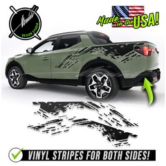 Side Mud Splash Bed Racing Stripes Decals 1 Fits 2022 &up Hyundai Santa Cruz