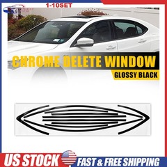 Black Delete Blackout Window Overlay Vinyl Sticker For Acura TLX 2015-2020 1-10