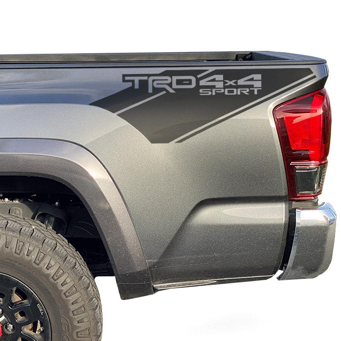 TRD 4X4 Sport Decals Truck Fit Toyota Tacoma Bedside Decal Vinyl 2Pcs