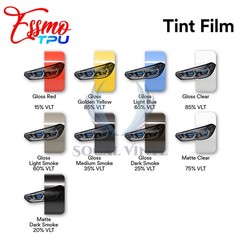 Headlight TPU Tint Gloss Smoke PPF Protection Film Tail Light Fog Vinyl Sticker