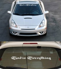 God is Everything Windshield Decal Sticker Jesus Front/Back Car Truck SUV #C