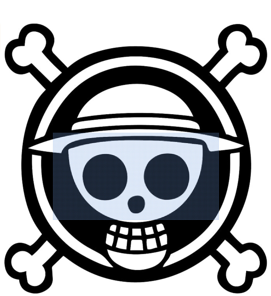 22″ Large One Piece Skull anime die cut Vinyl car decal sticker
