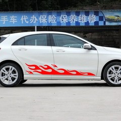 Car Decal Hot Flame 68” for A Class A180 Vinyl Lower Door Panel sticker ZC1430