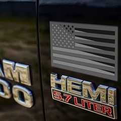 Durable 3D Black American Flag Decals – Waterproof and UV-Proof for Vehicles