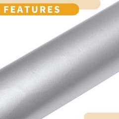 Matte Silver Tone Protective Car Wrap Film 152x152cm 5.5mil 1 Pc Universal