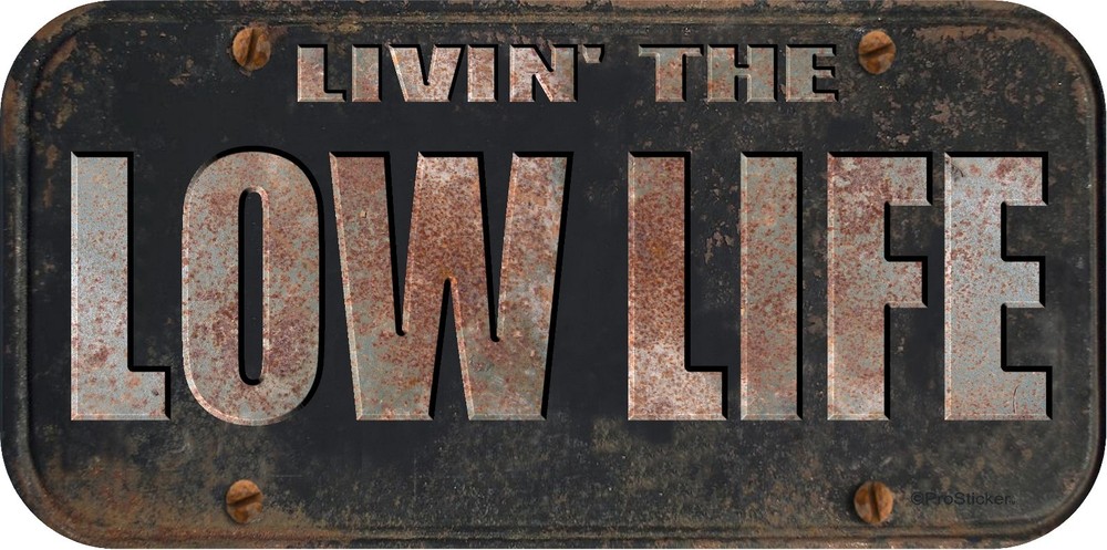 ProSticker 741 (One) 4″x8″ Rat Rod Livin’ The Low Life Decal Sticker Not A Plate
