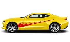 Diagonal mud splash graphics stickers decal compatible with Chevrolet Camaro