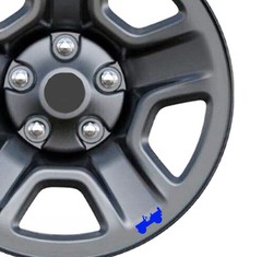 BLUE / ROYAL – Wheel DECAL Vinyl Rim Easter Egg Stickers – Fits Jeep (Set of 6)