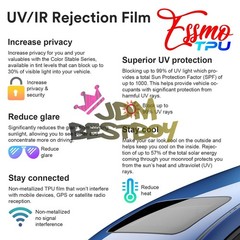 TPU Light Blue Glass Sunroof VLT70% UV99% Block Windshield Sunshade Top Window