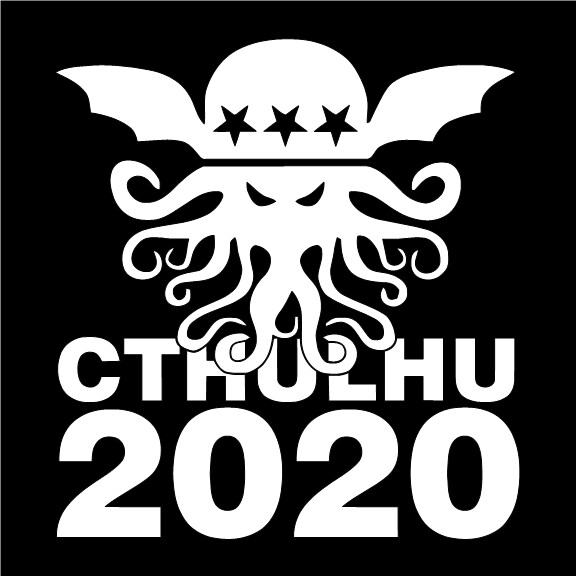 Cthulhu 2020 for President – Lovecraft 2 Color Sticker Decal (1 color available)