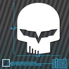 Jake Skull C6R – 5″ x 6″ – vinyl decal sticker corvette vette racing z06 c6 c7