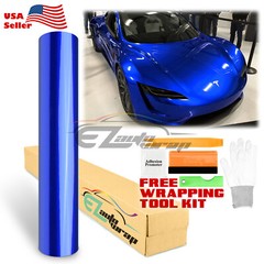 Gloss Metallic Royal Blue Candy Decal Car Vinyl Wrap Film Sticker Sheet Sparkle