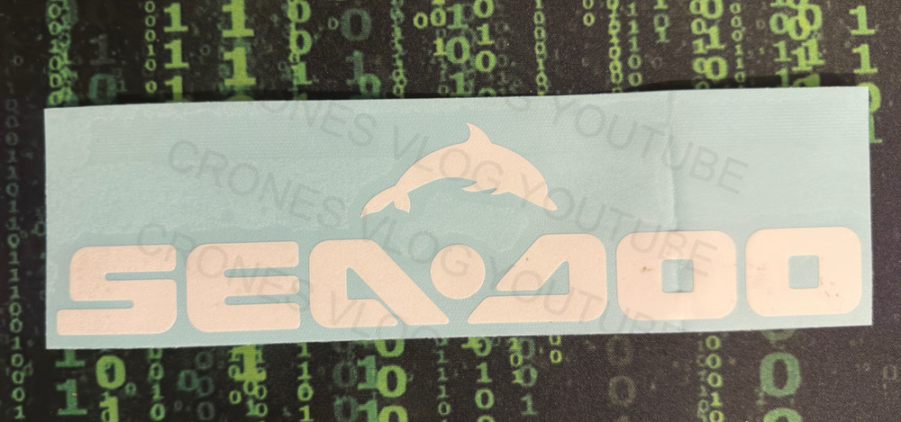 Seadoo brp dolphin pwc jetski window DECAL/STICKER 8” White