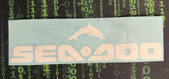 Seadoo brp dolphin pwc jetski window DECAL/STICKER 8” White